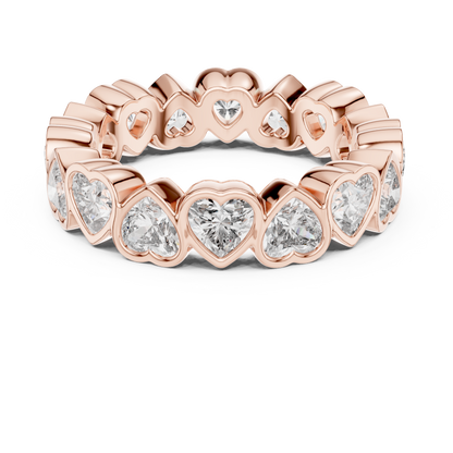 Heart Cut Lab Grown Diamond Ring in Rose Gold