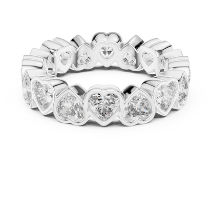Heart Cut Lab Grown Diamond Ring in Platinum