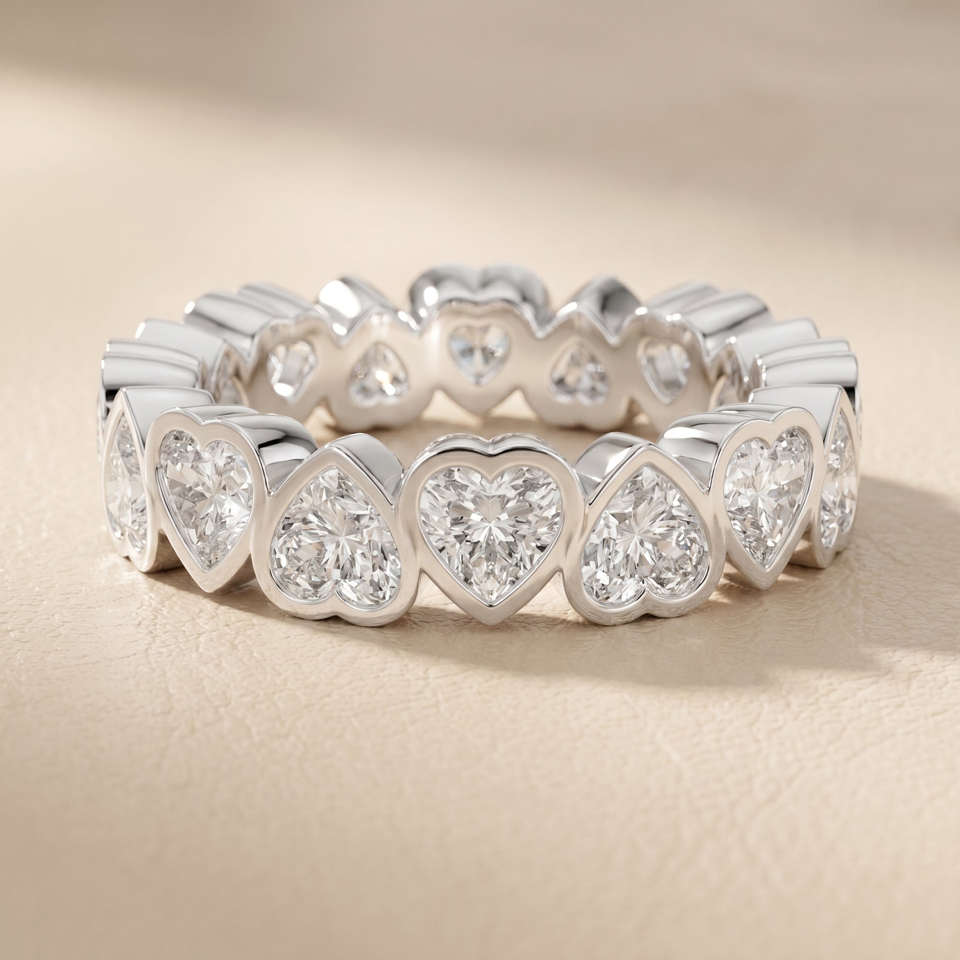 Heart Cut Lab Grown Diamond Ring in White Gold