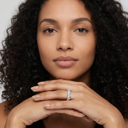 Heart Cut Lab Grown Diamond Ring in White Gold