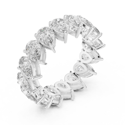 Pear Cut Lab Grown Diamond Ring in Platinum