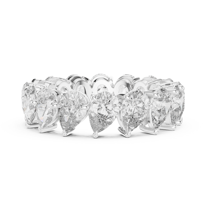 Pear Cut Lab Grown Diamond Ring in Platinum