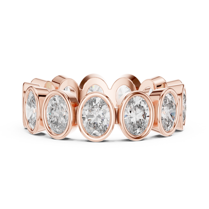 Oval Cut Lab Grown Diamond Ring in Rose Gold