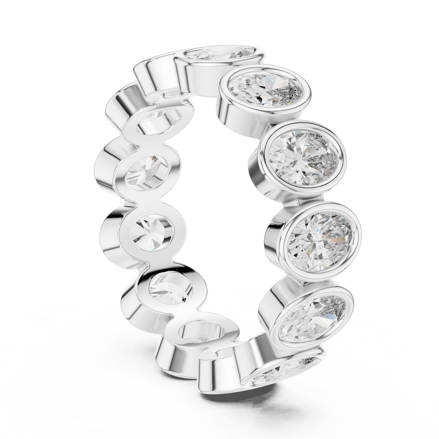 Oval Cut Lab Grown Diamond Ring in Platinum