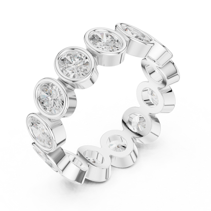 Oval Cut Lab Grown Diamond Ring in Platinum