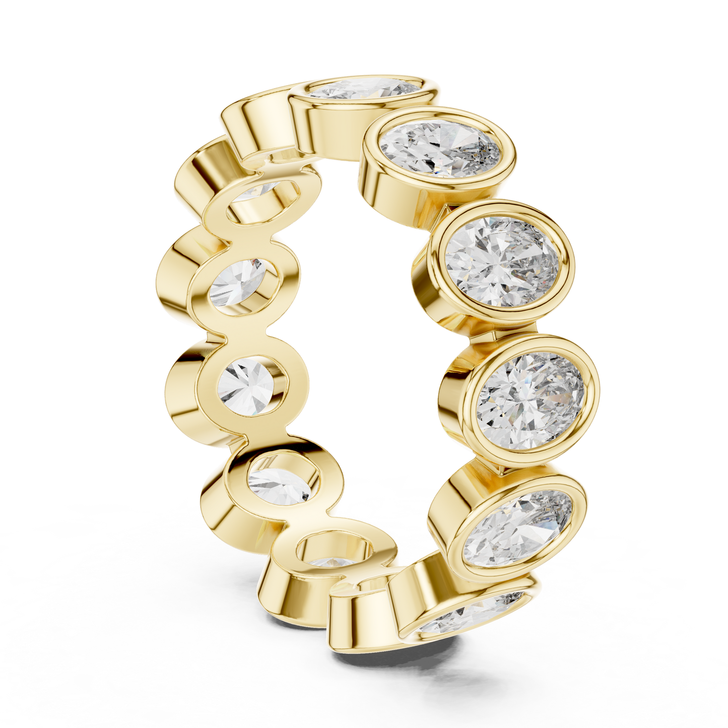 Oval Cut Lab Grown Diamond Ring in Yellow Gold