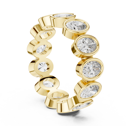 Oval Cut Lab Grown Diamond Ring in Yellow Gold