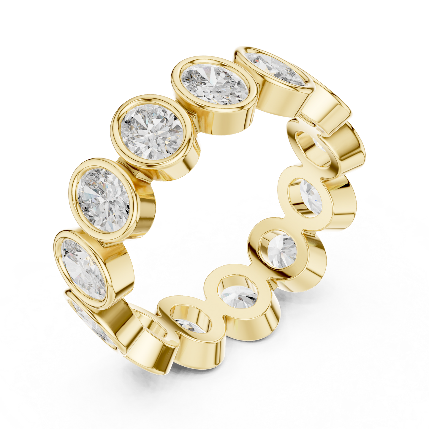 Oval Cut Lab Grown Diamond Ring in Yellow Gold