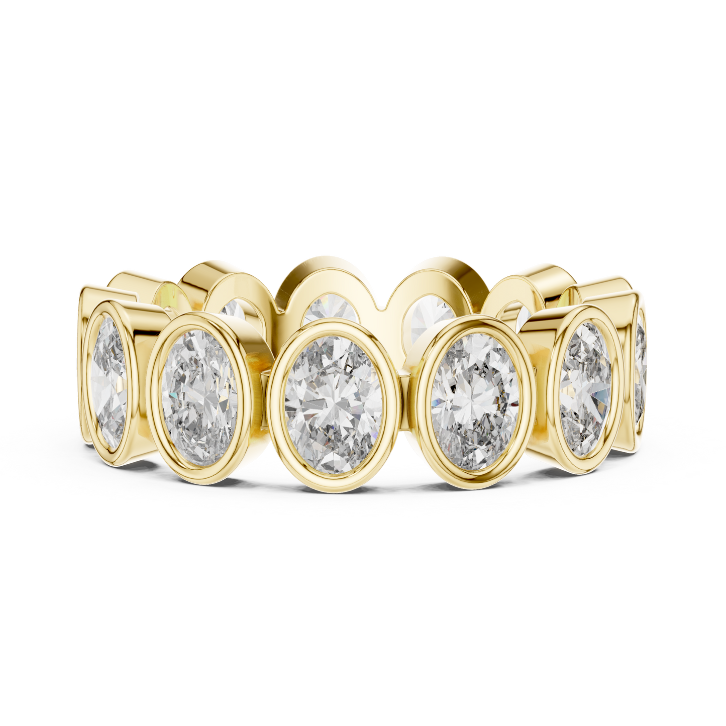 Oval Cut Lab Grown Diamond Ring in Yellow Gold