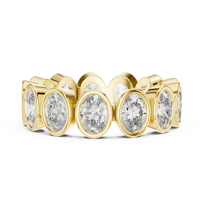 Oval Cut Lab Grown Diamond Ring in Yellow Gold