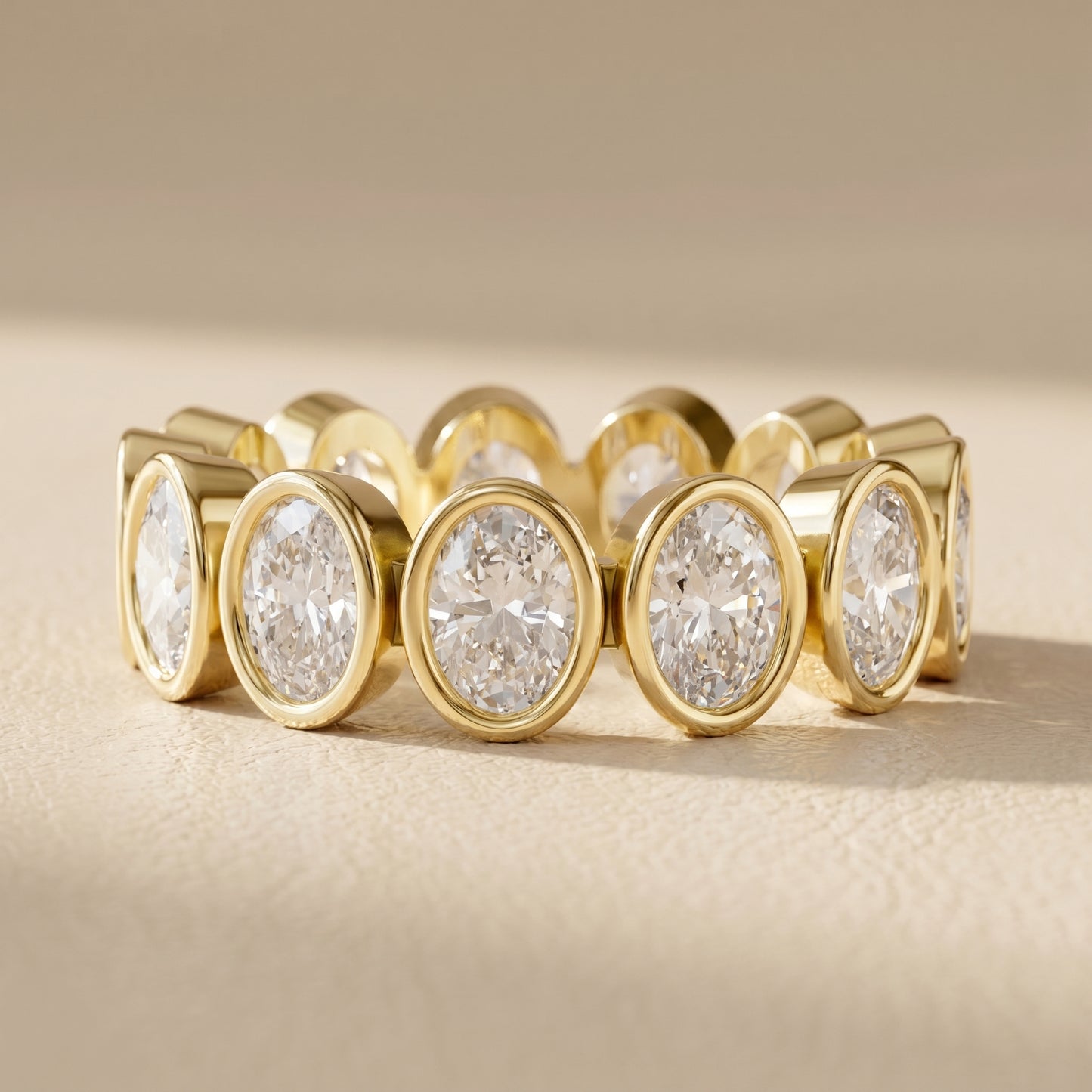 Oval Cut Lab Grown Diamond Ring in Yellow Gold