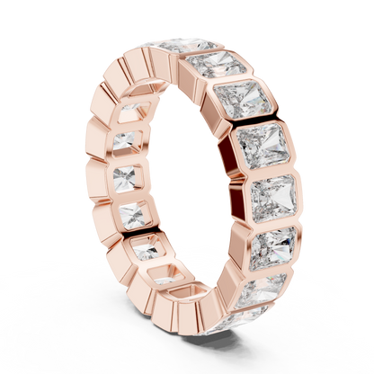 Radiant Cut Lab Grown Diamond Ring in Rose Gold