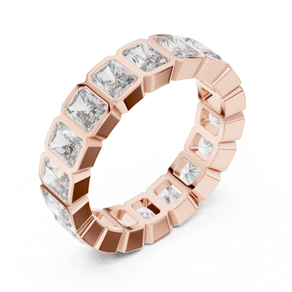 Radiant Cut Lab Grown Diamond Ring in Rose Gold