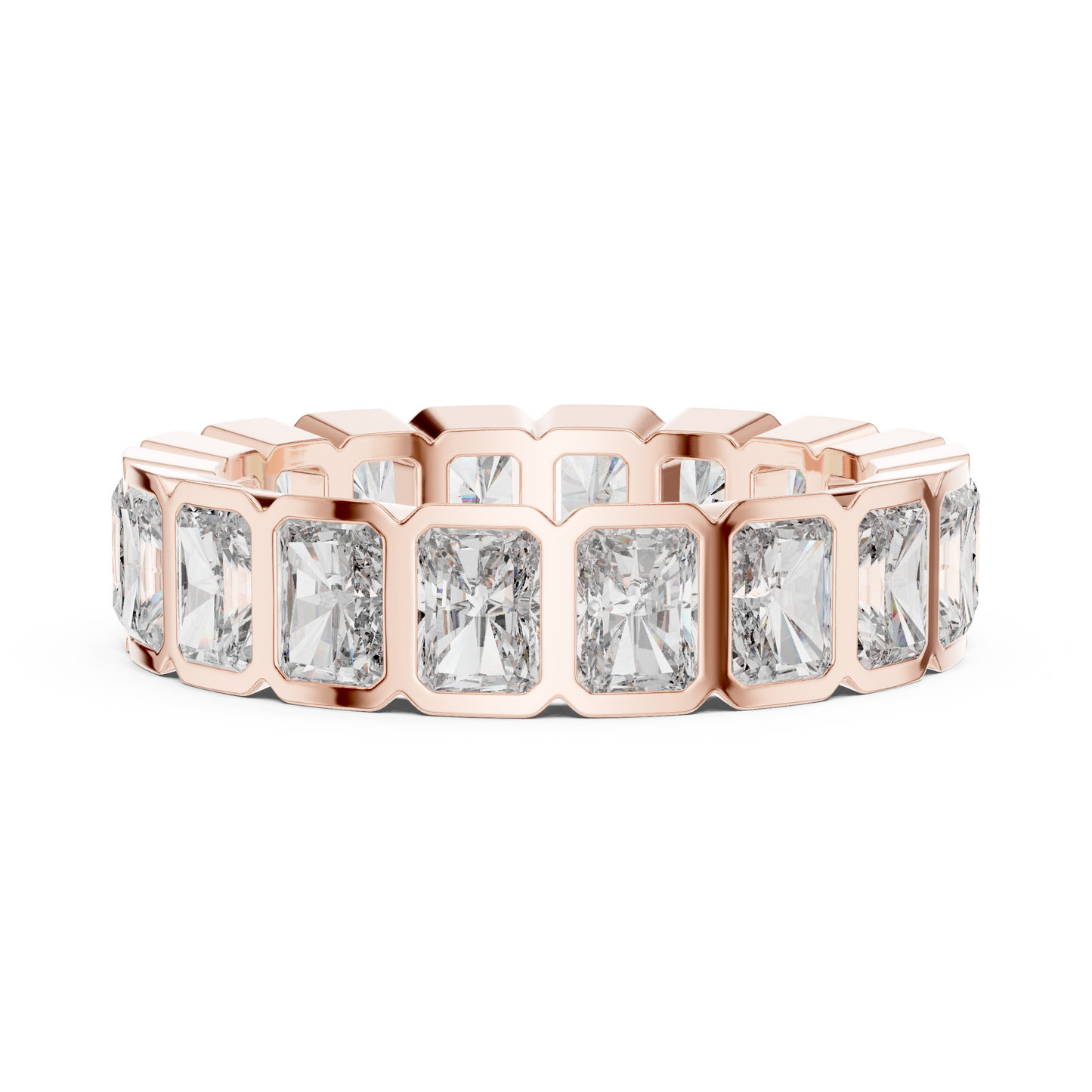 Radiant Cut Lab Grown Diamond Ring in Rose Gold