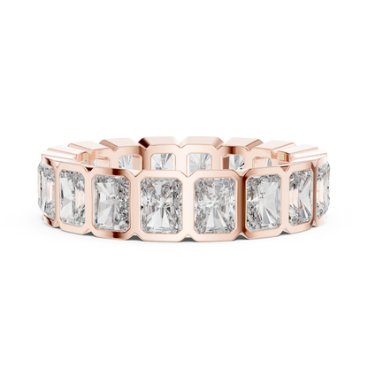 Radiant Cut Lab Grown Diamond Ring in Rose Gold
