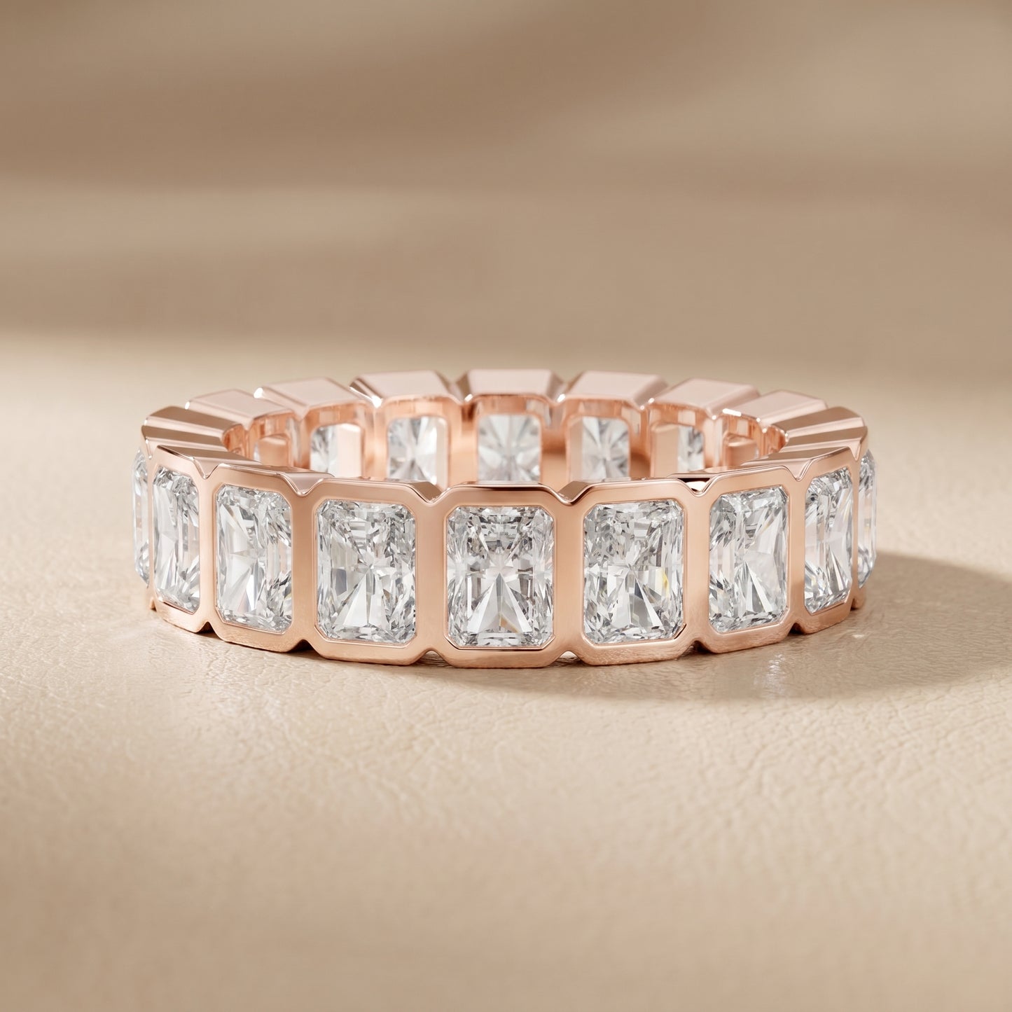 Radiant Cut Lab Grown Diamond Ring in Rose Gold