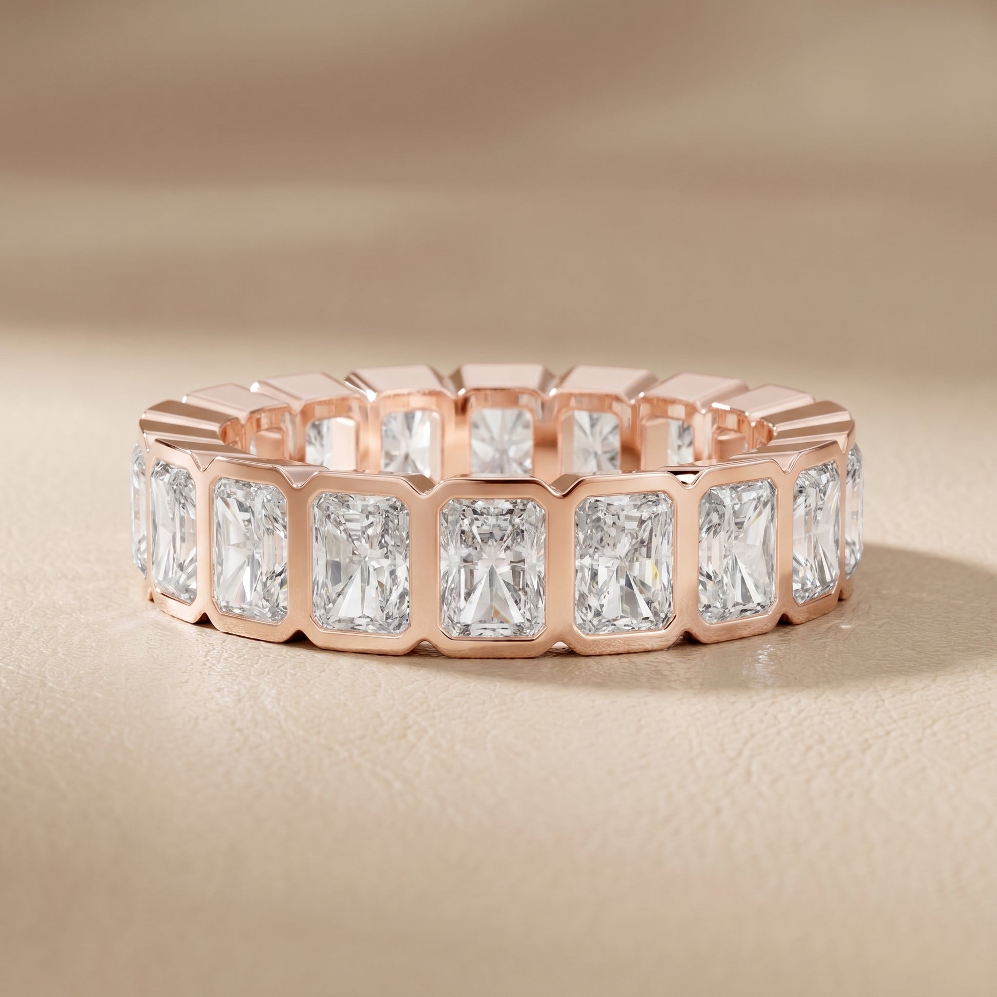 Radiant Cut Lab Grown Diamond Ring in Rose Gold