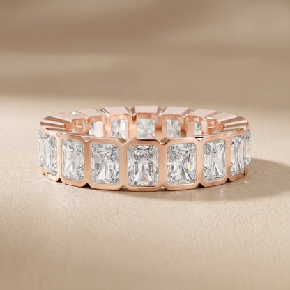 Radiant Cut Lab Grown Diamond Ring in Rose Gold