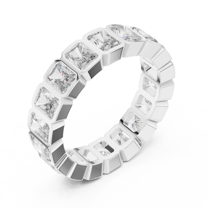 Radiant Cut Lab Grown Diamond Ring in White Gold