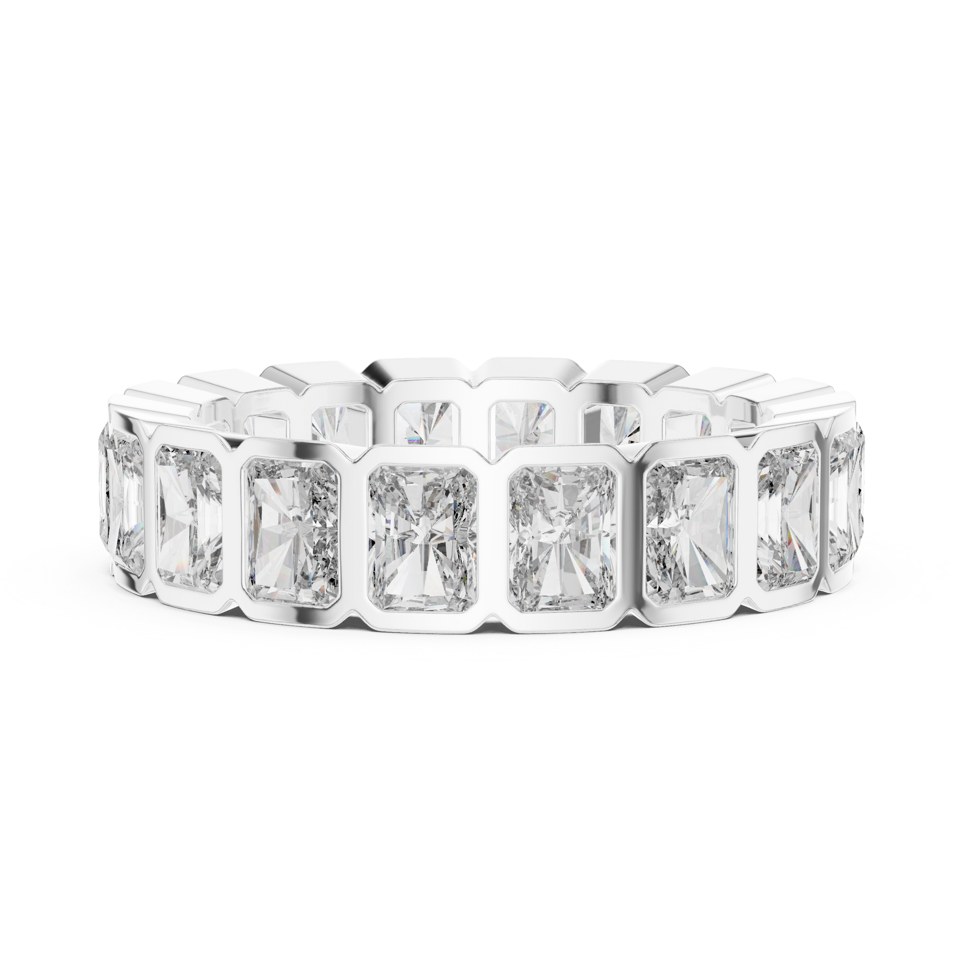Radiant Cut Lab Grown Diamond Ring in White Gold