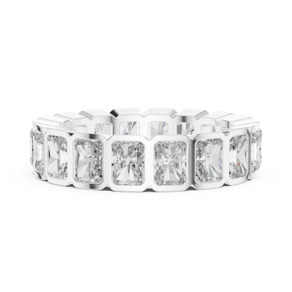 Radiant Cut Lab Grown Diamond Ring in White Gold