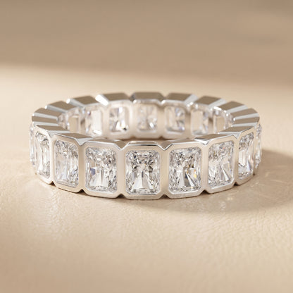Radiant Cut Lab Grown Diamond Ring in White Gold