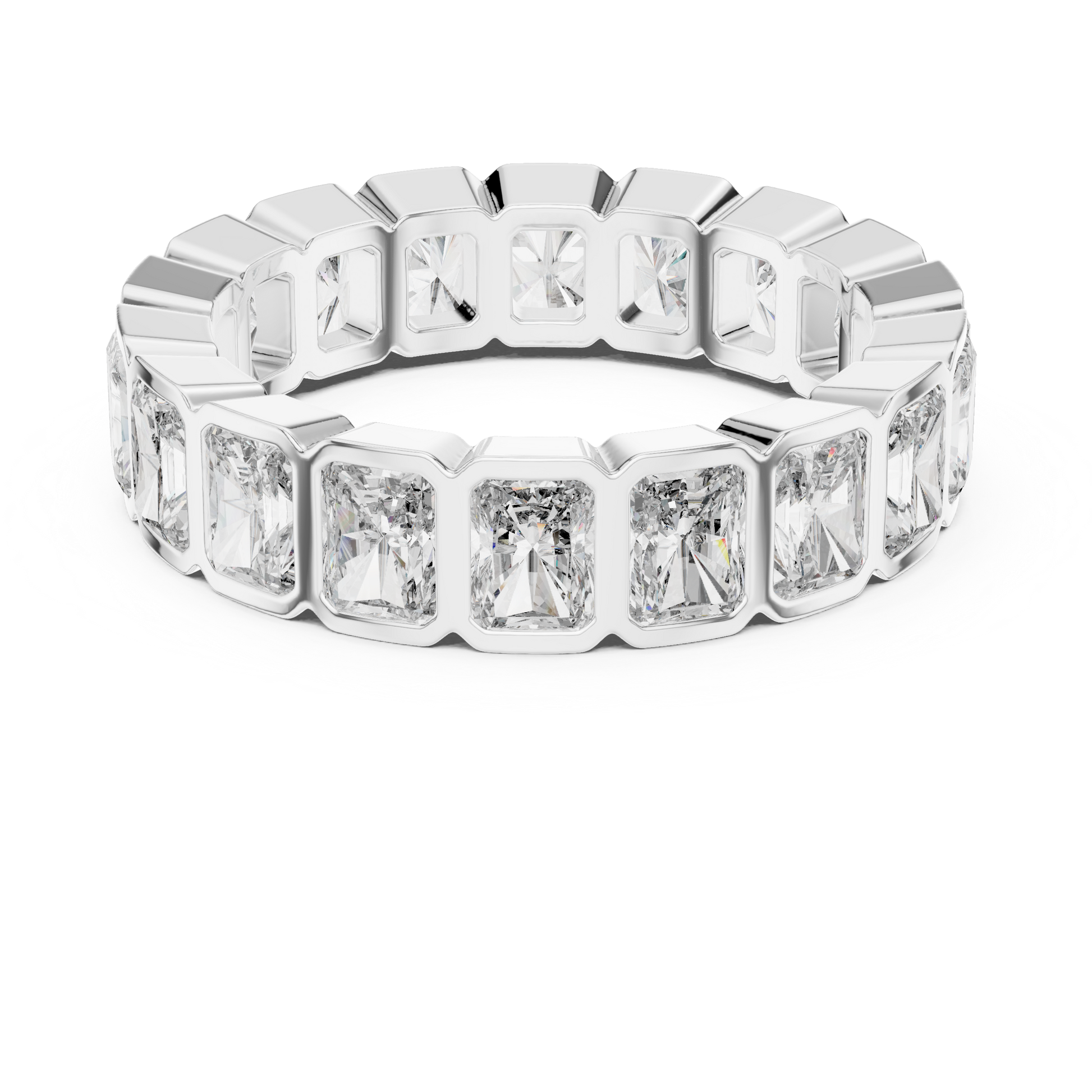 Radiant Cut Lab Grown Diamond Ring in Platinum