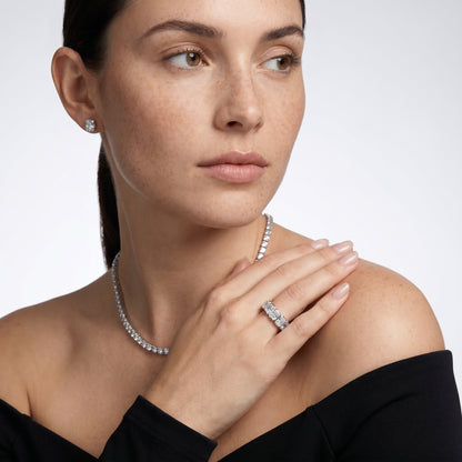 Radiant Cut Lab Grown Diamond Ring in White Gold