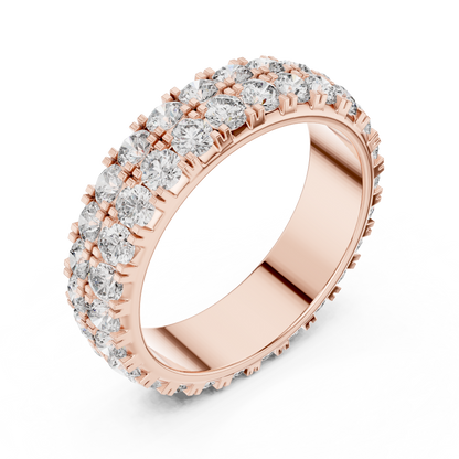 Round Cut Lab Grown Diamond Ring in Rose Gold