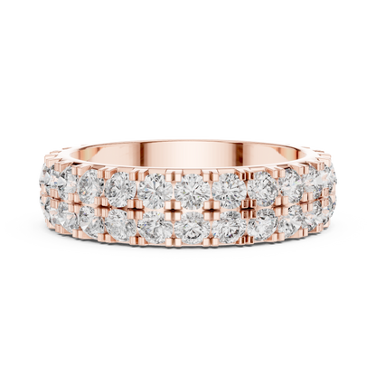 Round Cut Lab Grown Diamond Ring in Rose Gold
