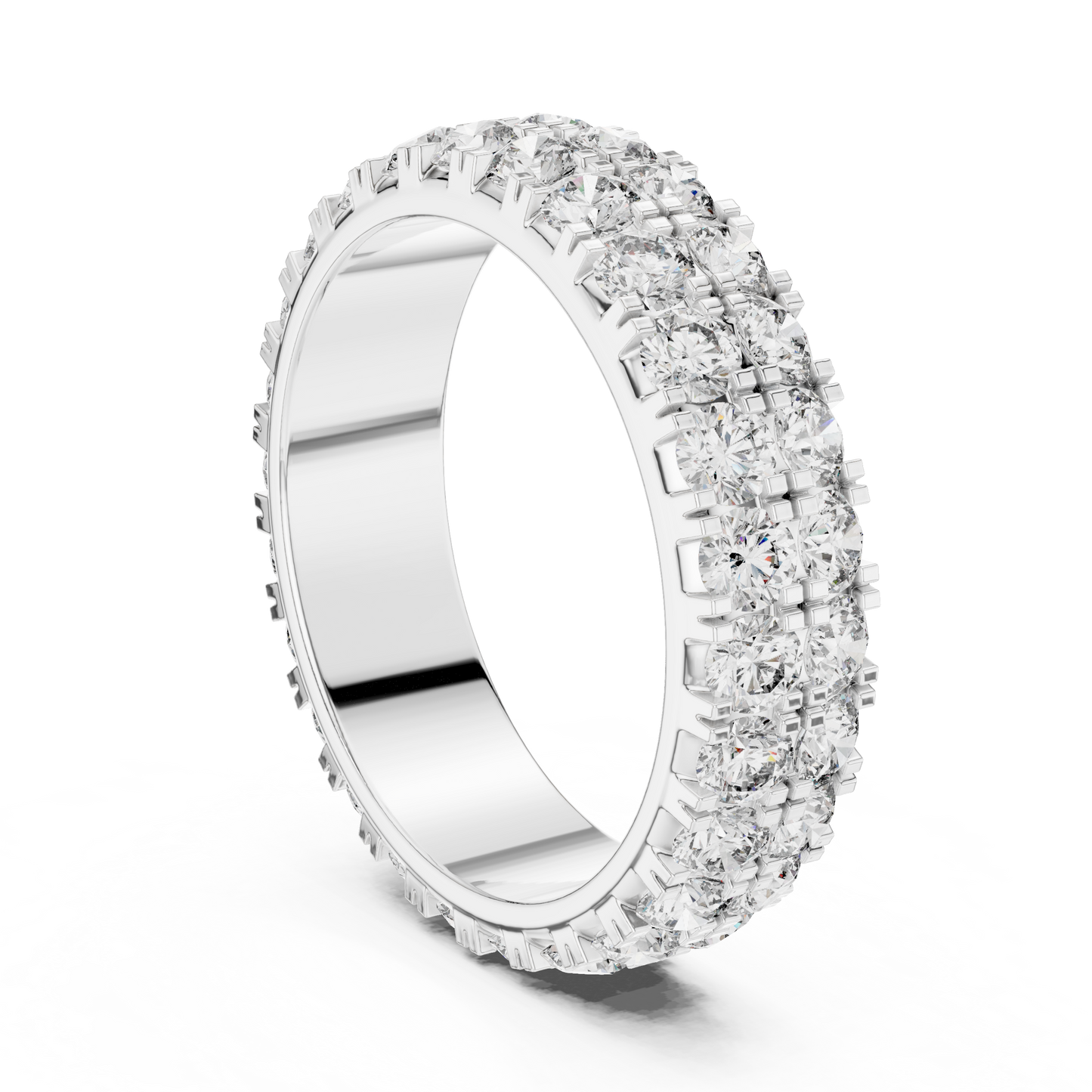 Round Cut Lab Grown Diamond Ring in Platinum