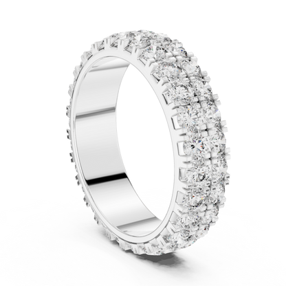 Round Cut Lab Grown Diamond Ring in Platinum