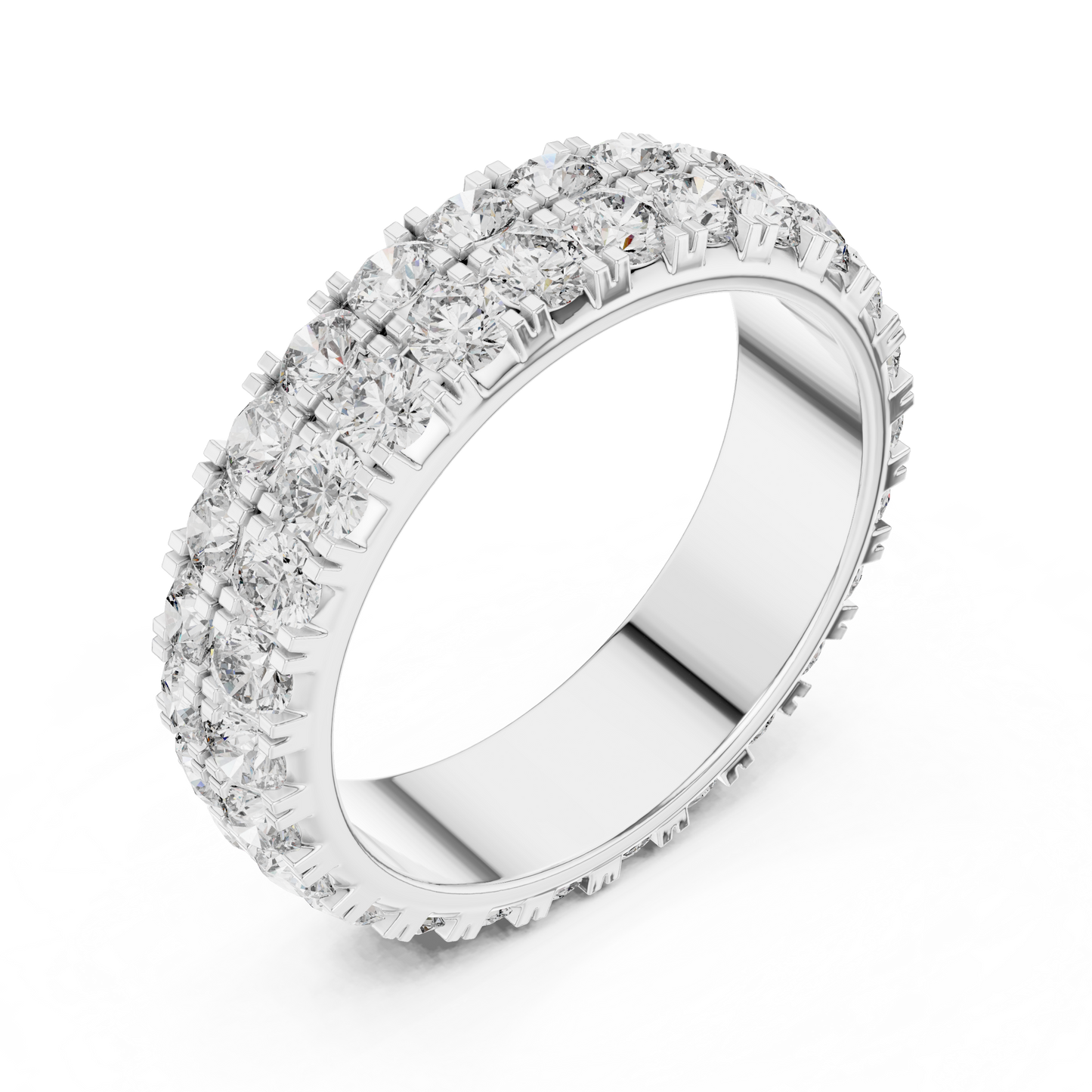 Round Cut Lab Grown Diamond Ring in Platinum
