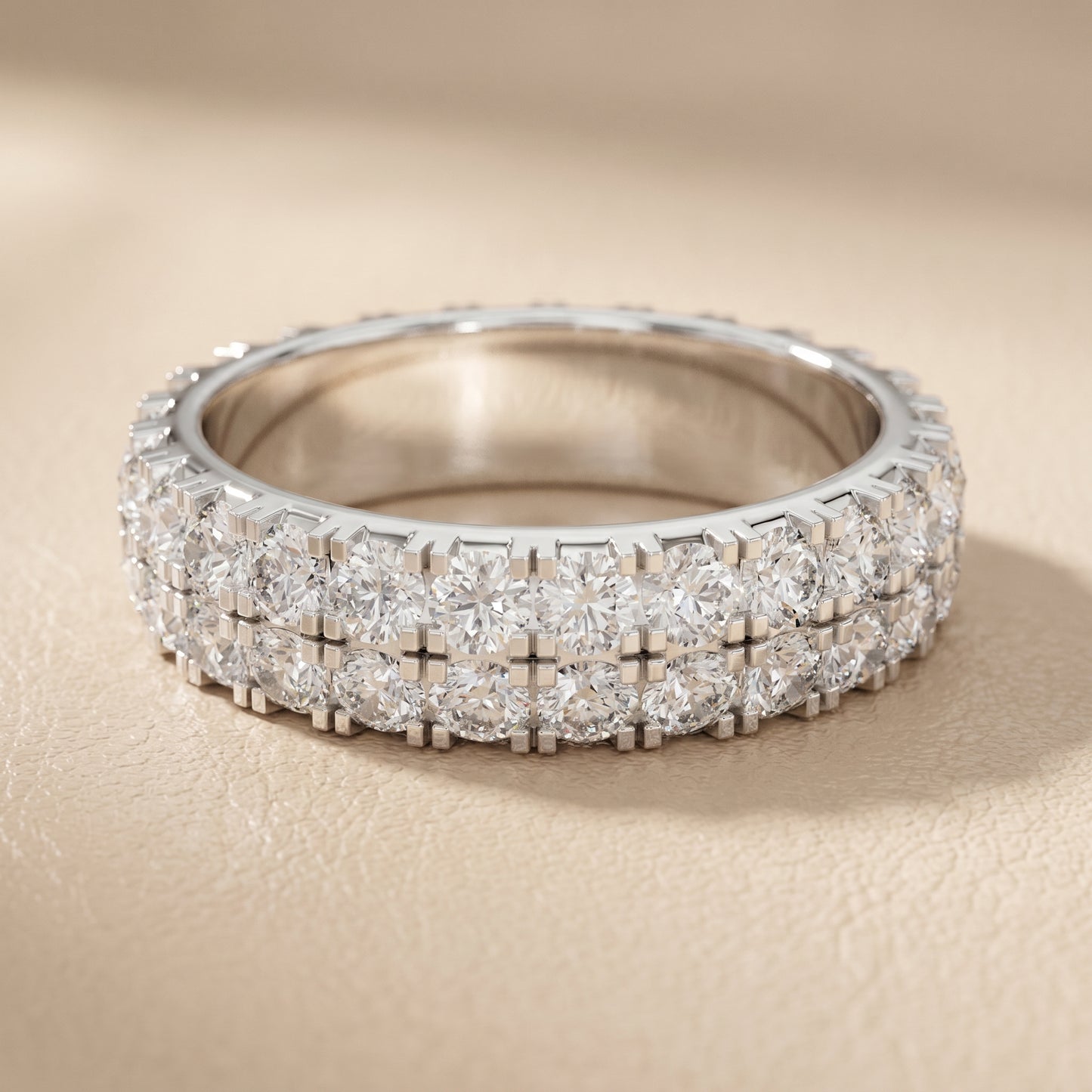 Round Cut Lab Grown Diamond Ring in Platinum