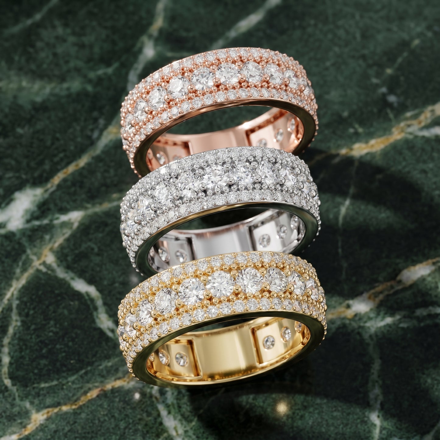 Round Cut Lab Grown Diamond Ring in Rose Gold