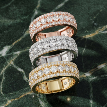 Round Cut Lab Grown Diamond Ring in White Gold