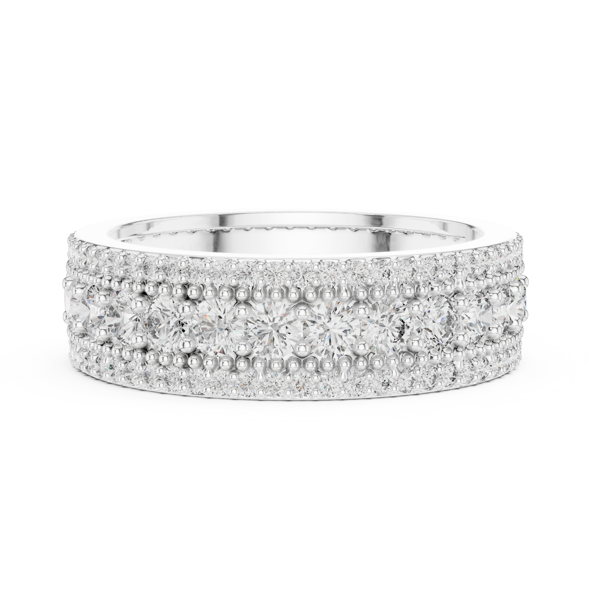 Round Cut Lab Grown Diamond Ring in Platinum