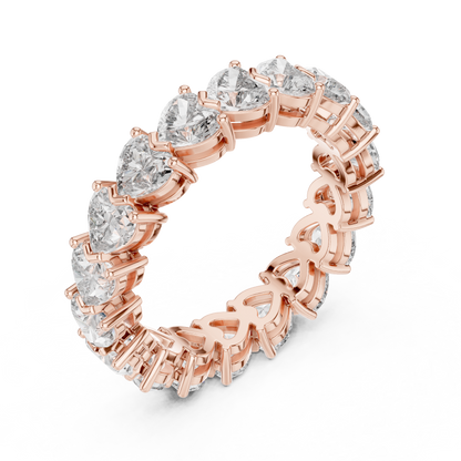 Heart Cut Lab Grown Diamond Ring in Rose Gold