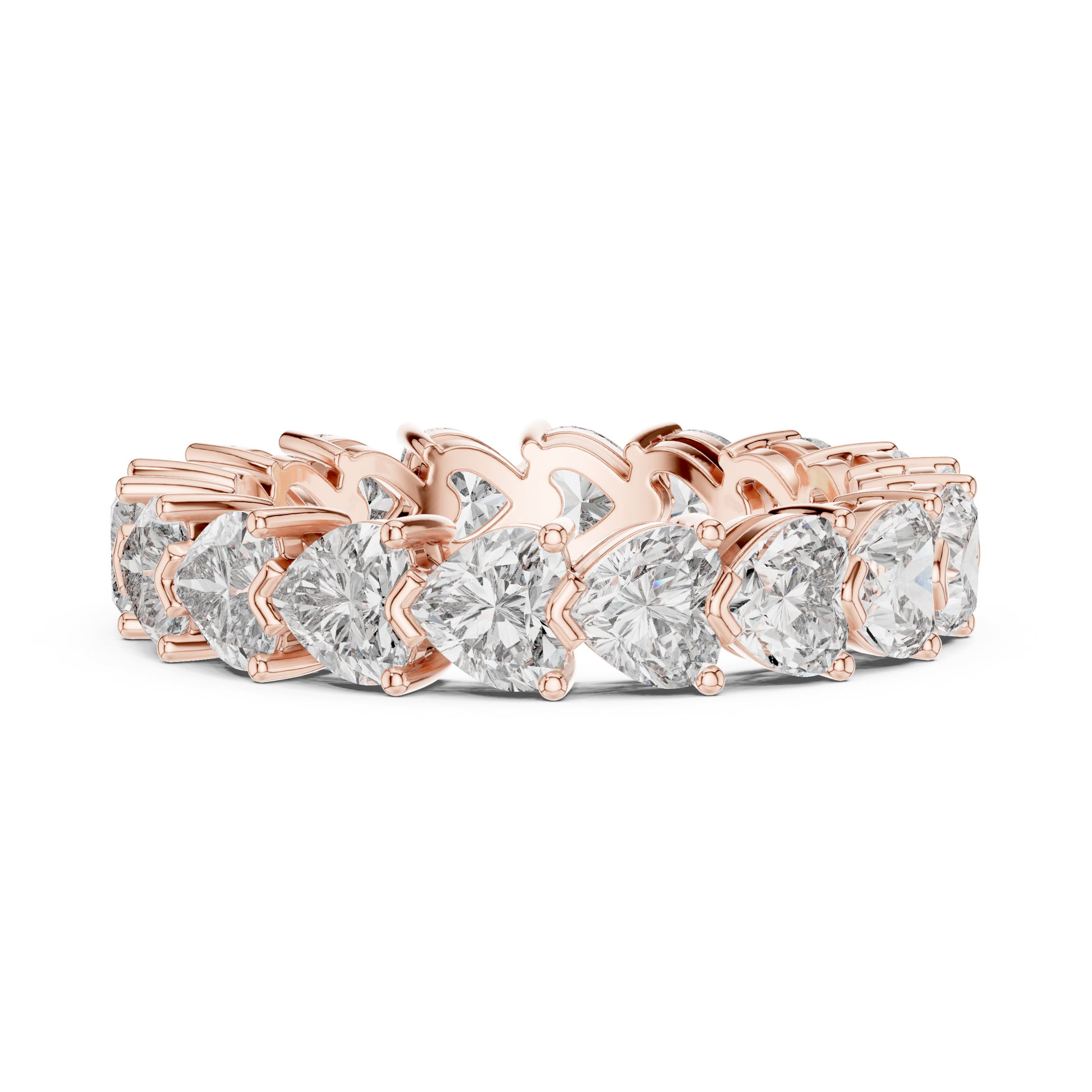 Heart Cut Lab Grown Diamond Ring in Rose Gold