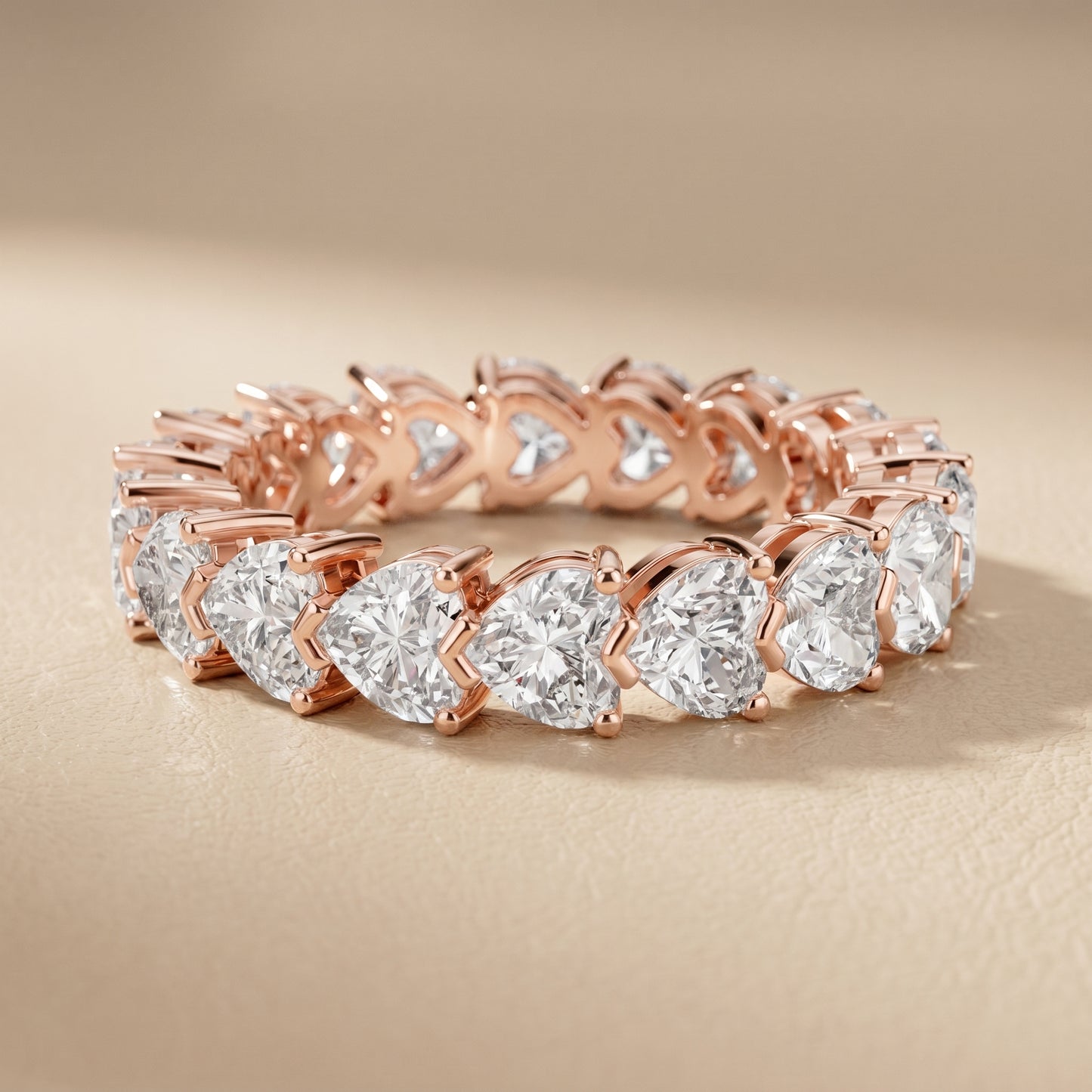 Heart Cut Lab Grown Diamond Ring in Rose Gold