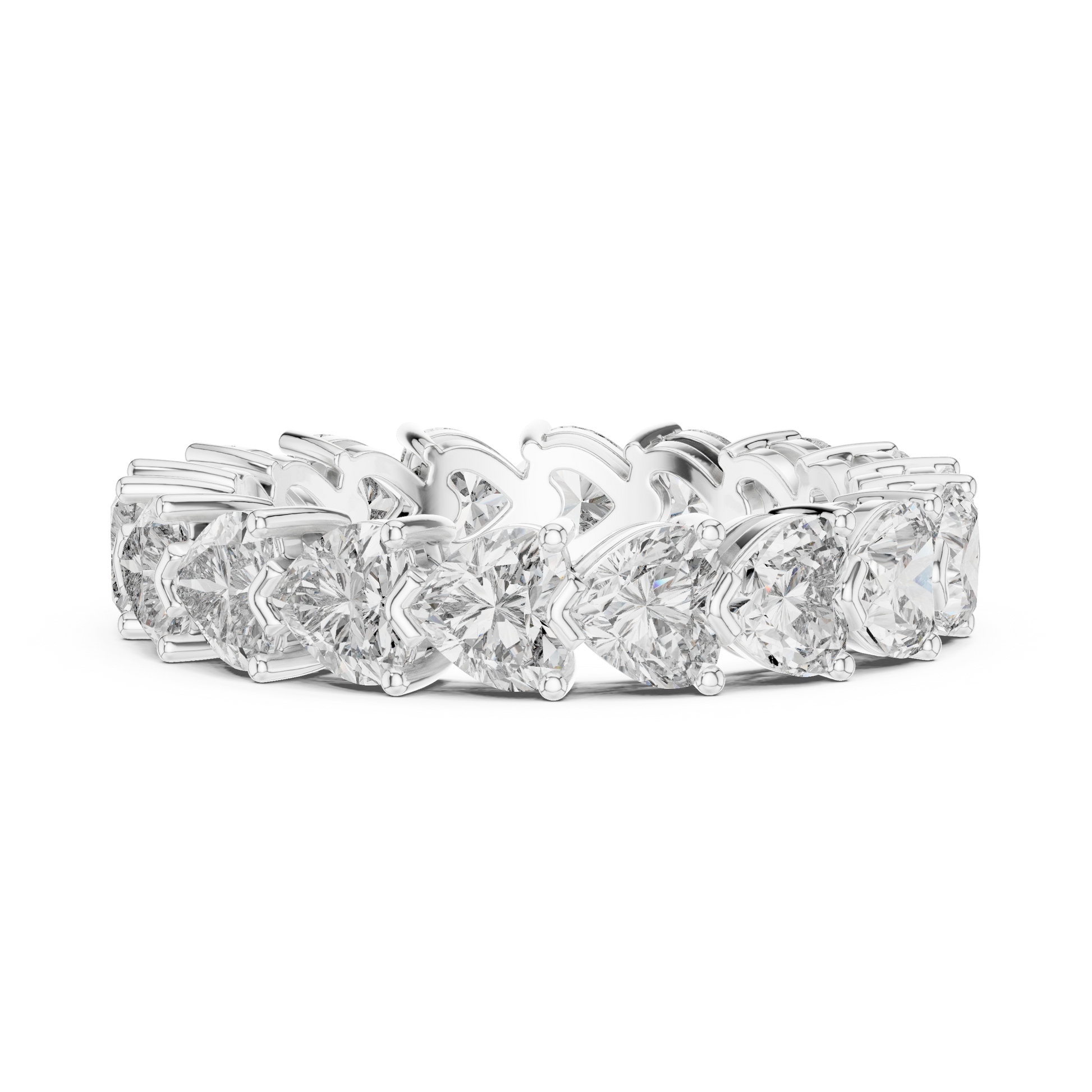 Heart Cut Lab Grown Diamond Ring in White Gold