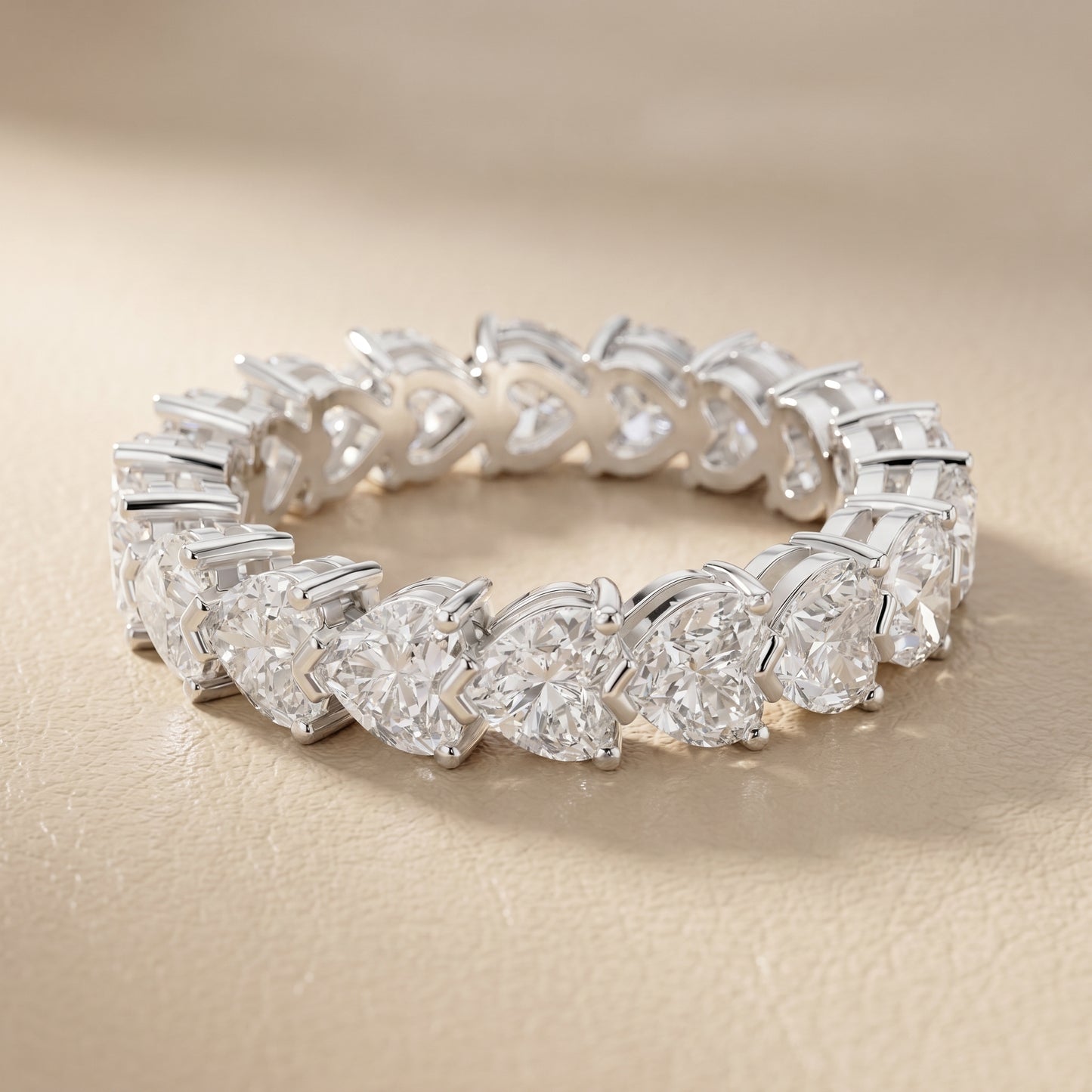 Heart Cut Lab Grown Diamond Ring in White Gold