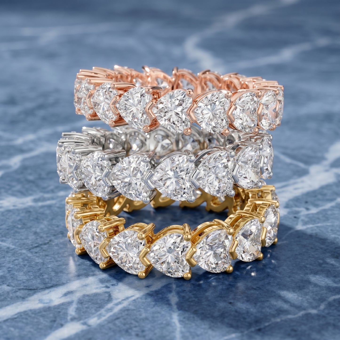 Heart Cut Lab Grown Diamond Ring in Yellow Gold