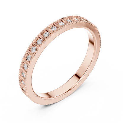 Round Cut Lab Grown Diamond Ring in Rose Gold