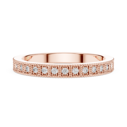 Round Cut Lab Grown Diamond Ring in Rose Gold