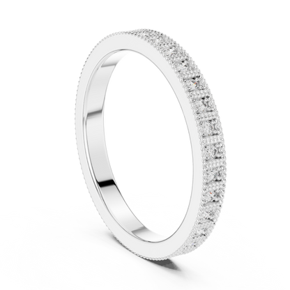 Round Cut Lab Grown Diamond Ring in Platinum