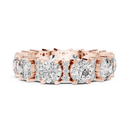 Round Cut Lab Grown Diamond Ring in Rose Gold