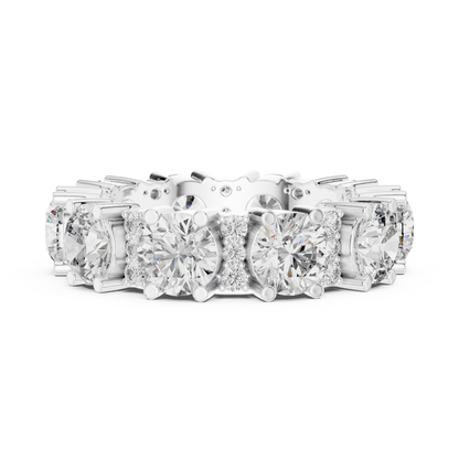Round Cut Lab Grown Diamond Ring in Platinum