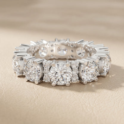 Round Cut Lab Grown Diamond Ring in Platinum