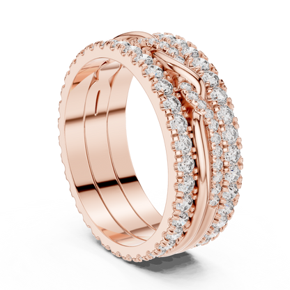 Round Cut Lab Grown Diamond Ring in Rose Gold
